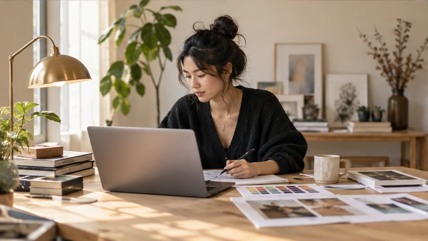 Une professionnelle dans son atelier