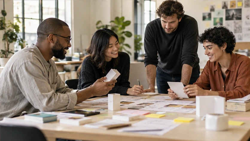 Des professionnels travaillent sur un projet commun